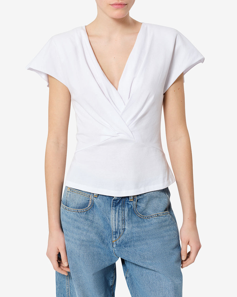 T-shirt Nadrine — Blanc, vue 1 ; référence TS0341FAA1N41I20WH