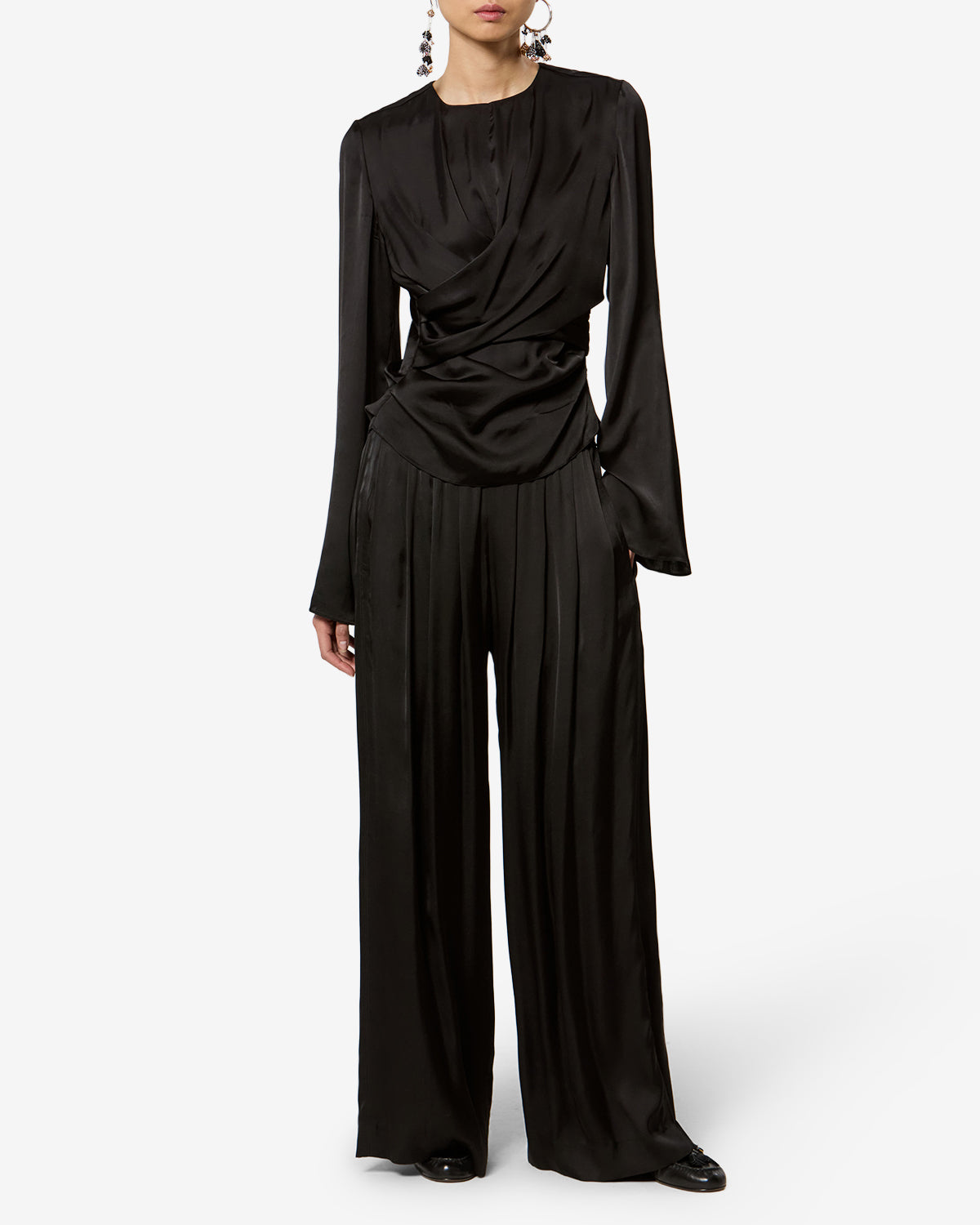 Pantalon Nolia — Noir, vue 2 ; référence PA0716FAD3J13I01BK