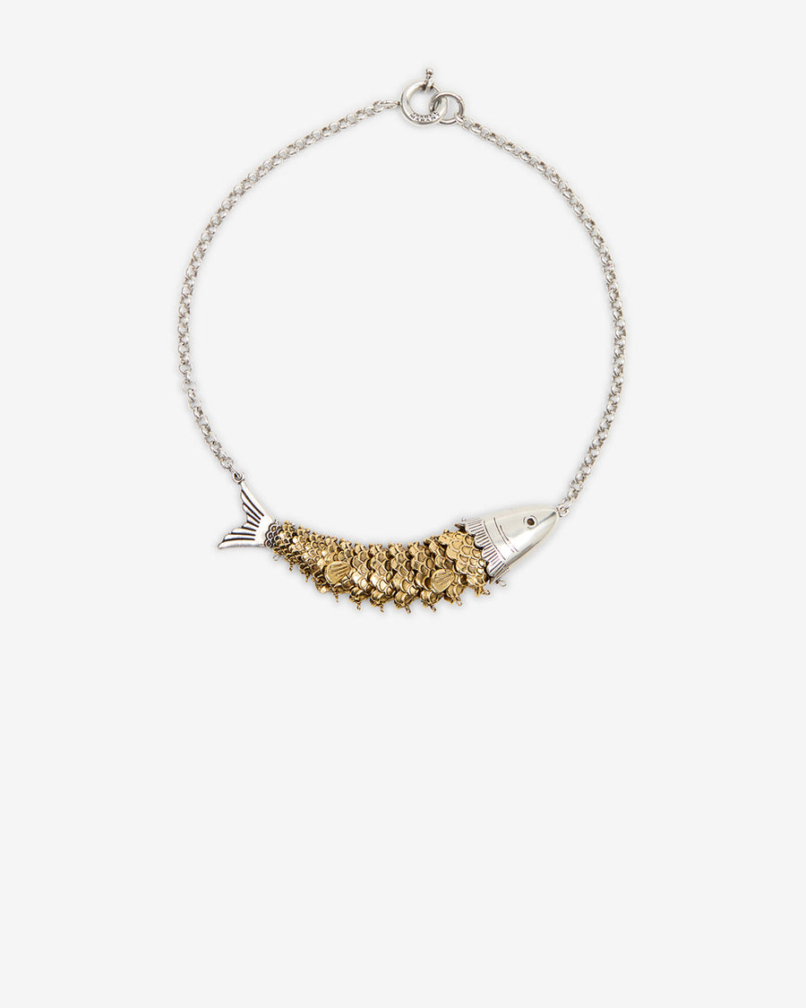 Collier ras du cou River — Argenté-doré, vue 1 ; référence RC0051FAB4B09BSIDO