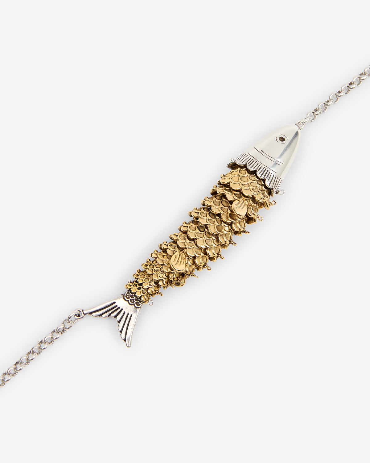 Collier ras du cou River — Argenté-doré, vue 3 ; référence RC0051FAB4B09BSIDO