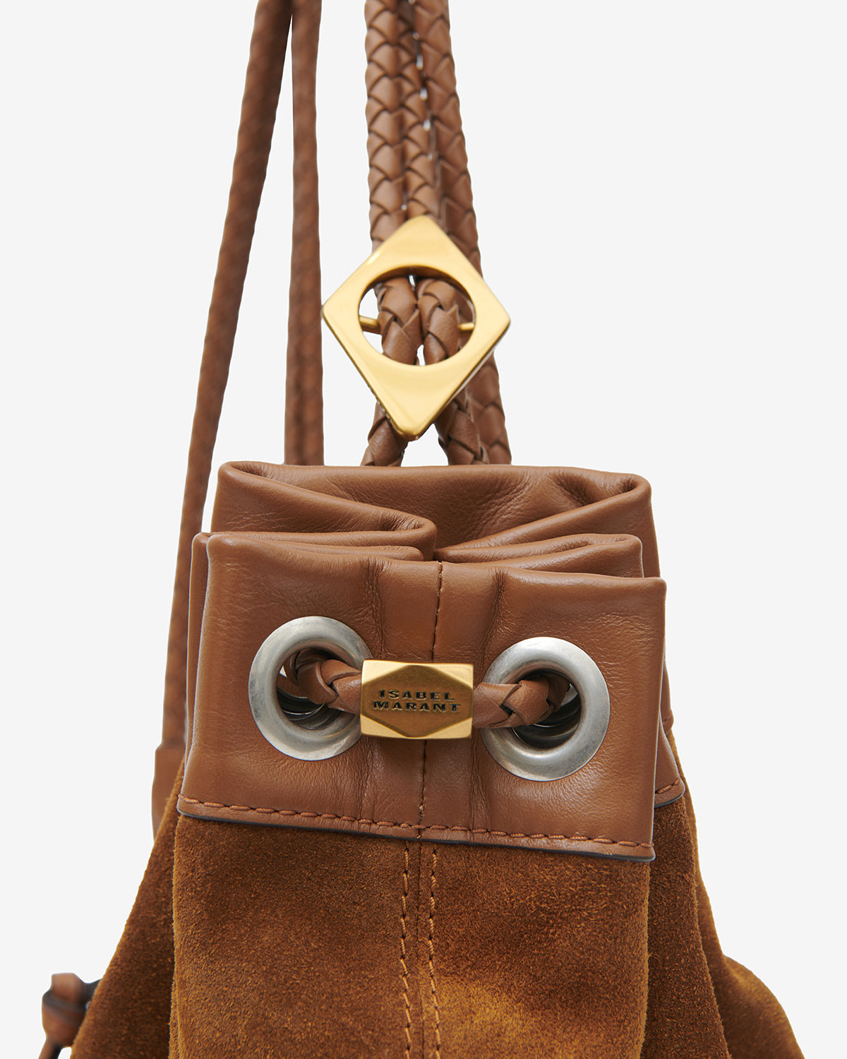Sac Maia Medium en cuir velours — Cognac, vue 1 ; référence PP0501FAD2C09M50CO