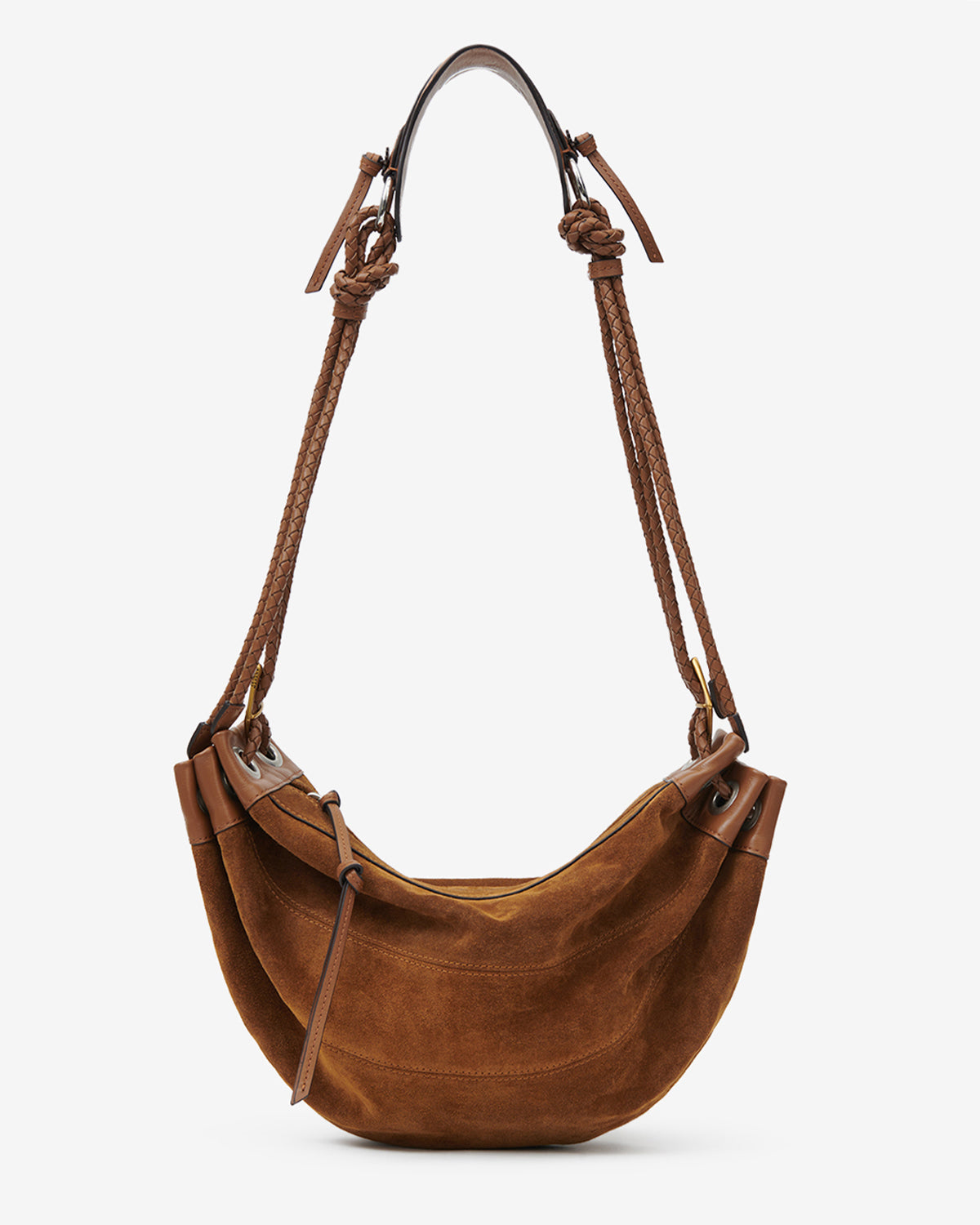 Sac Maia Medium en cuir velours — Cognac, vue 2 ; référence PP0501FAD2C09M50CO