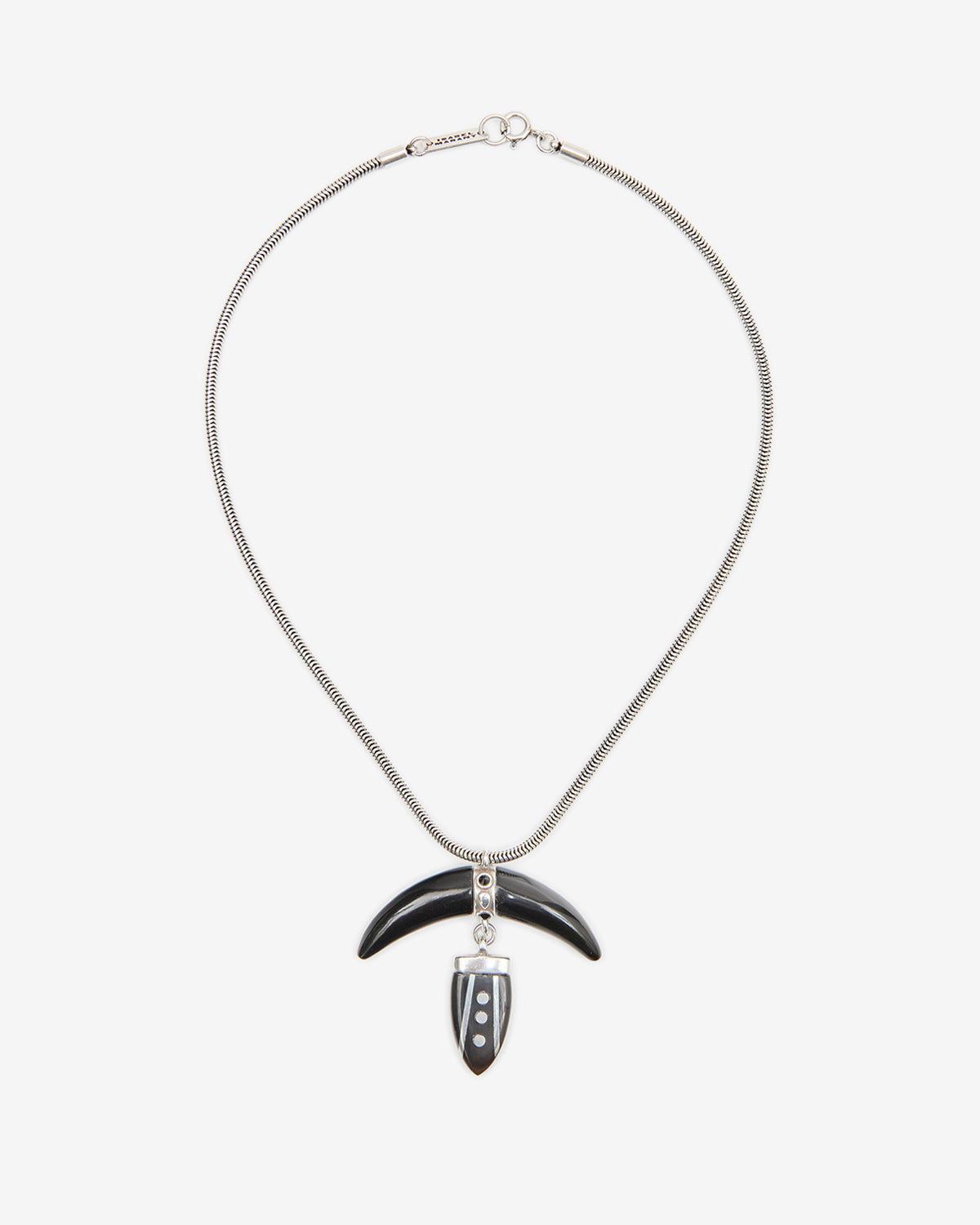 Collier Cala — Noir et argenté, vue 1 ; référence CO0198FAD3B02BBKSI