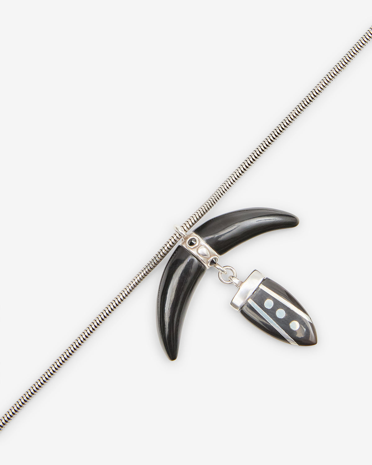 Collier Cala — Noir et argenté, vue 3 ; référence CO0198FAD3B02BBKSI