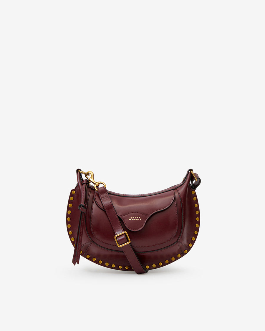 Sac Moon Pocket en cuir — Bordeaux, vue 2 ; référence PP0511FAA1C01M80BY