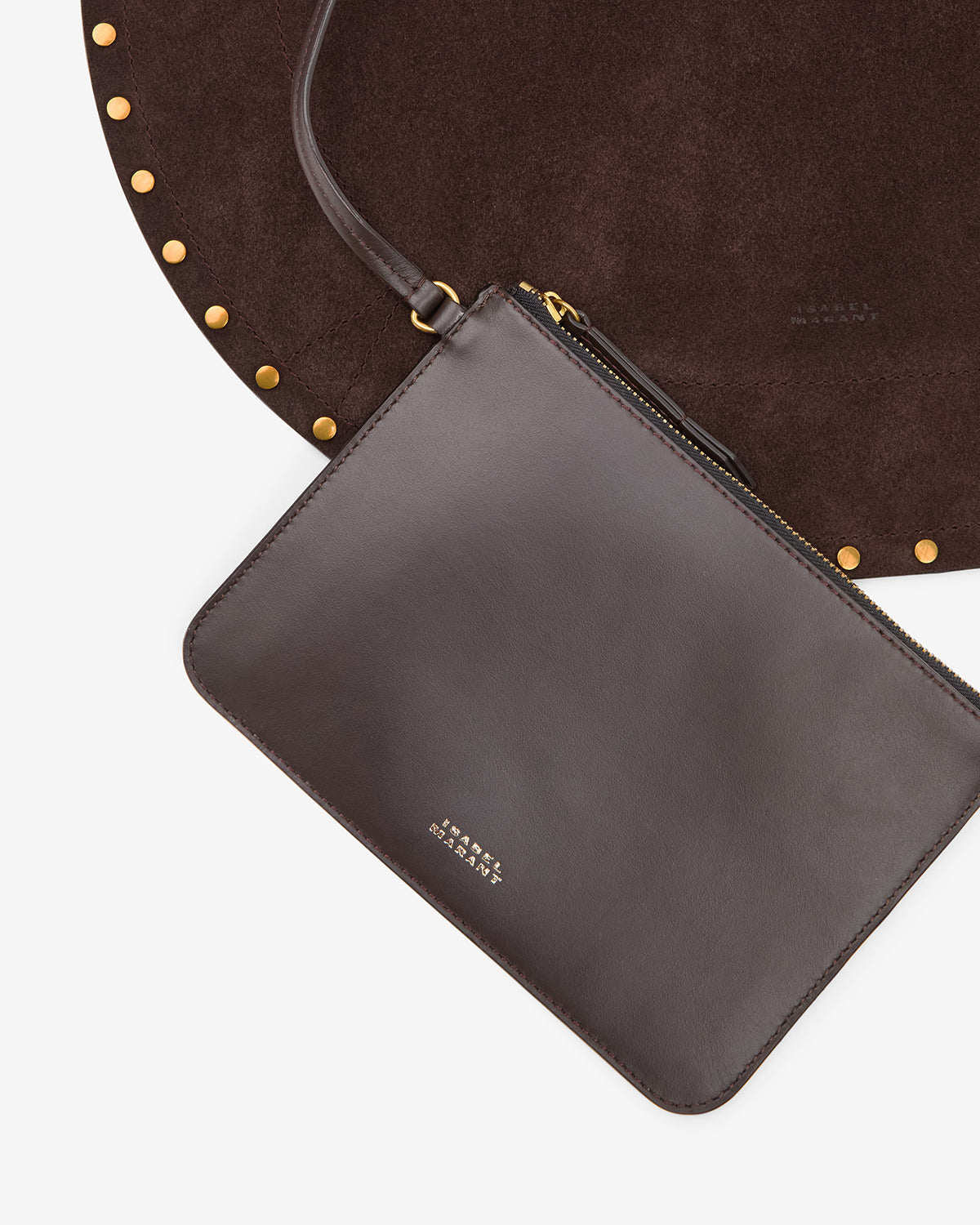 Sac Oskan Hobo Soft en cuir velours — Café, vue 1 ; référence PP0200FAB2C03M50CF