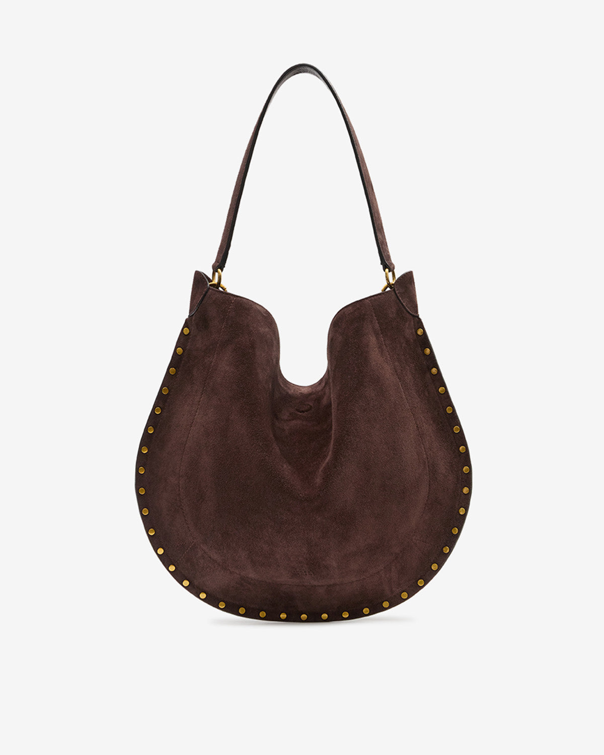 Sac Oskan Hobo Soft en cuir velours — Café, vue 2 ; référence PP0200FAB2C03M50CF