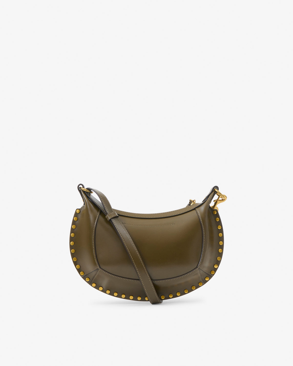 Sac Oskan Moon en cuir — Olive foncé, vue 3 ; référence PP0003FAA1C01M67DO