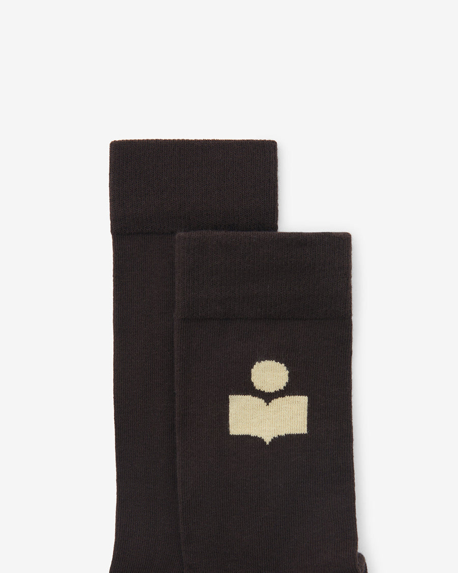 Chaussettes Siloki — Chocolat, vue 1 ; référence CT001JHAA1C03J50CL