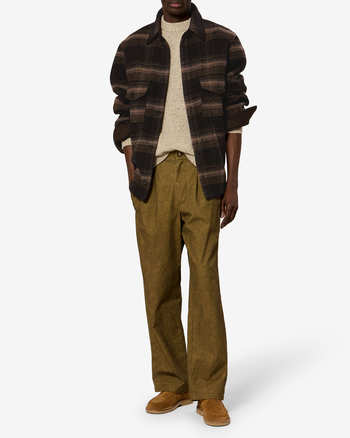 Veste Kervon en laine — Noir / Kaki, vue 2 ; référence VE0052HHD3D01HBKKI