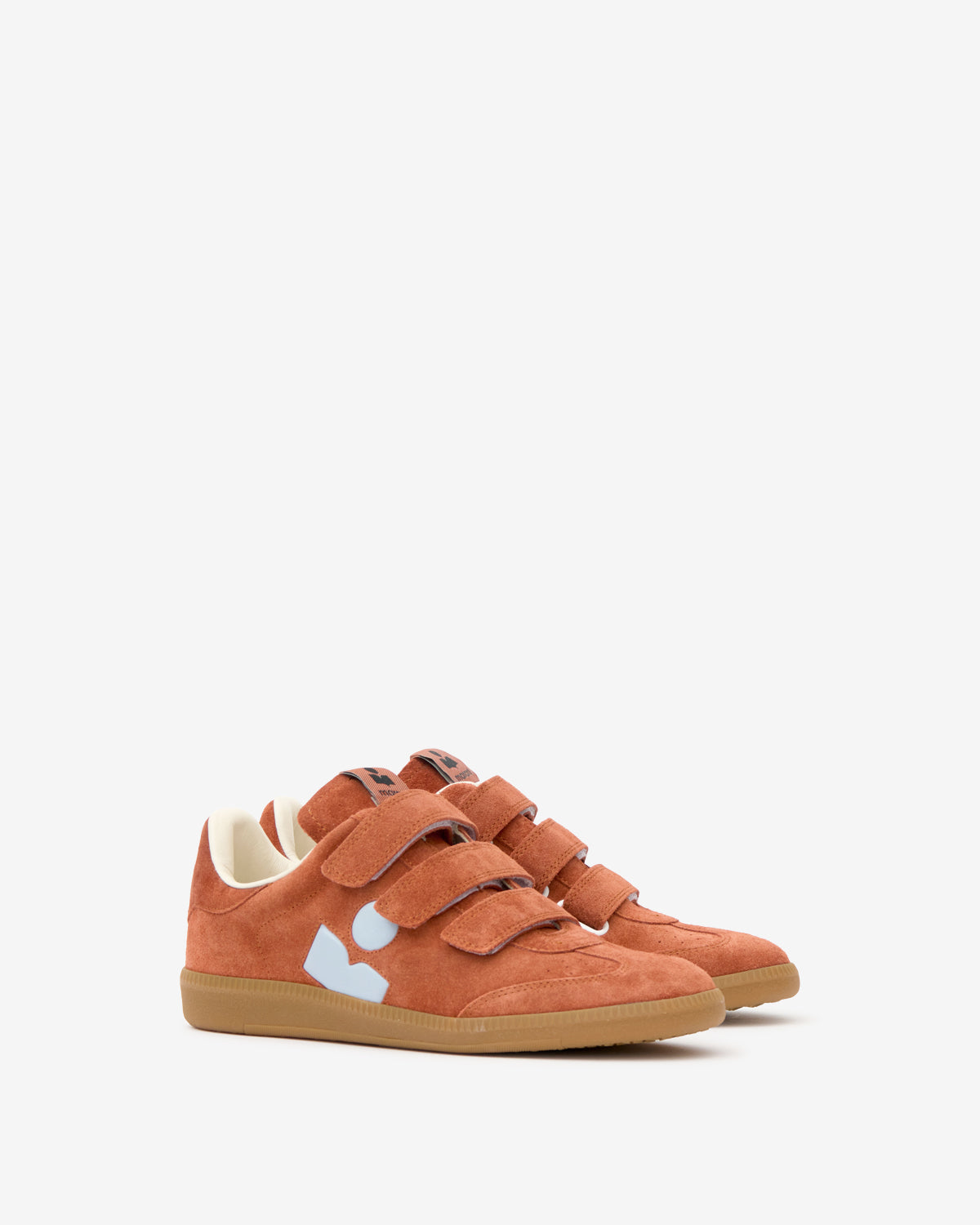Baskets Beth — Brique / Bleu clair, vue 2 ; référence BK0013FAD3E18SBRLB