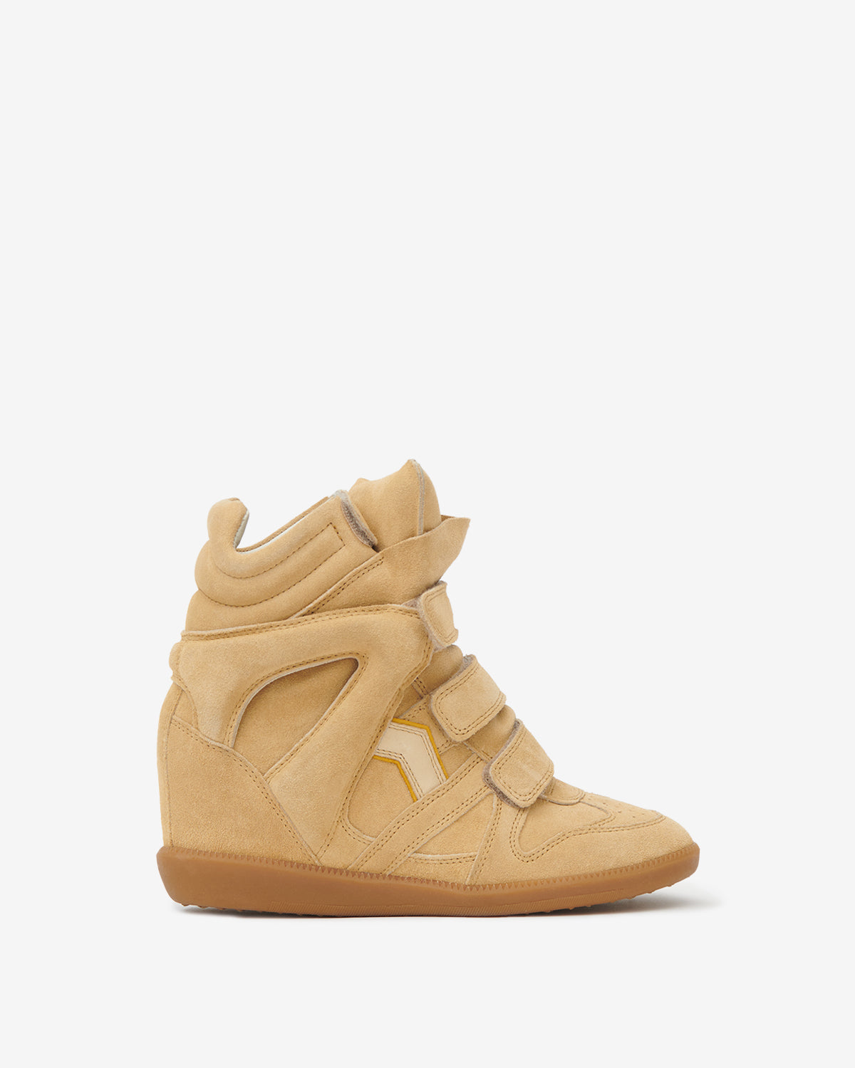 Baskets Bekett — Beige / Jaune doré, vue 1 ; référence BK0010FAC1E02SBEGW
