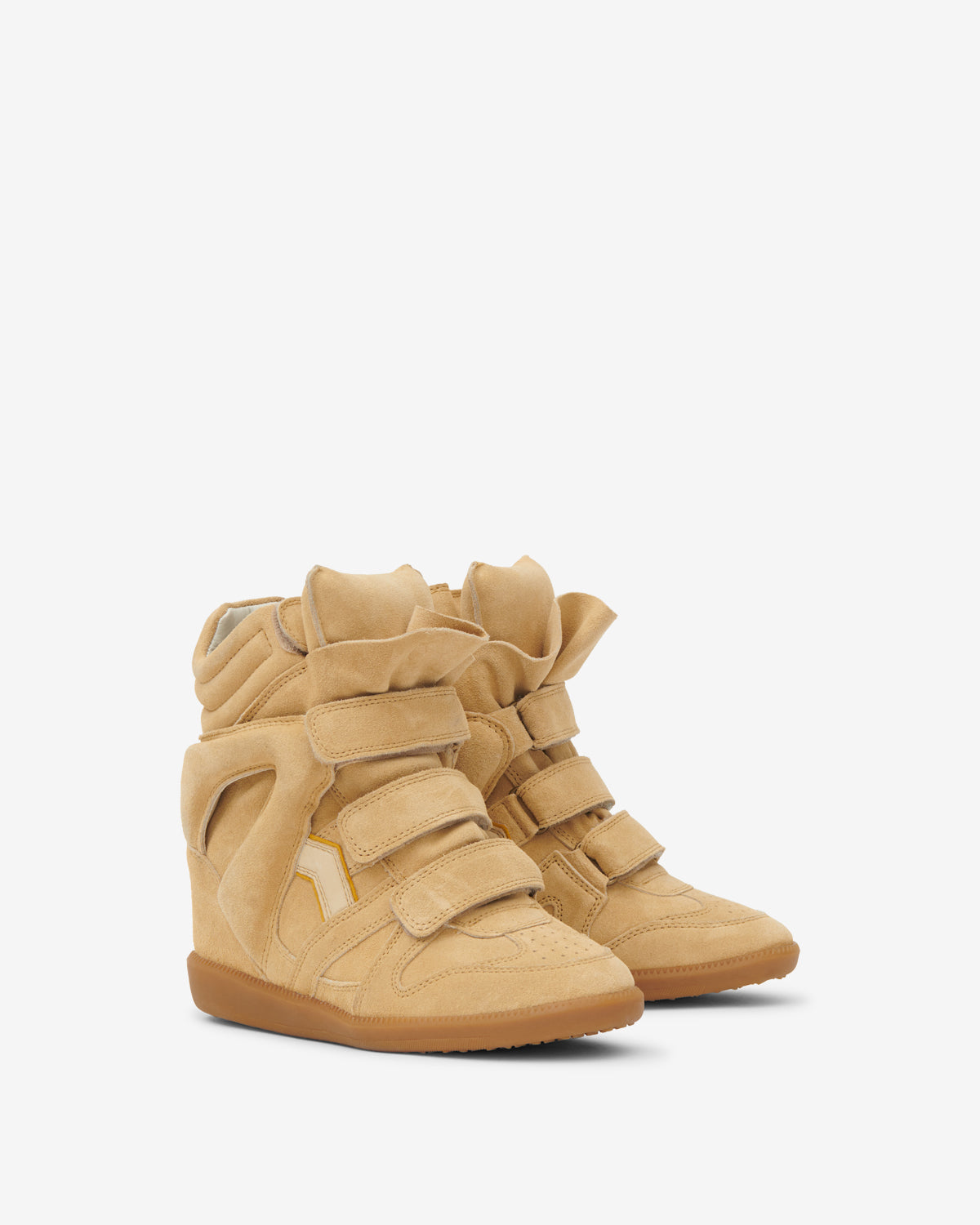 Baskets Bekett — Beige / Jaune doré, vue 2 ; référence BK0010FAC1E02SBEGW