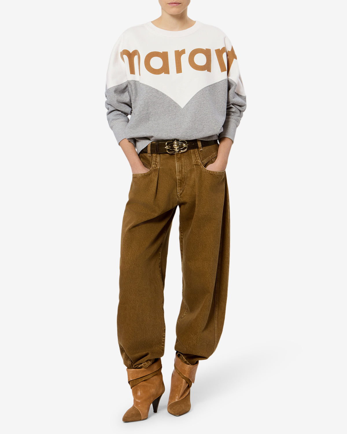 Sweatshirt Houston — Blanc cassé / Gris clair, vue 2 ; référence SW0006FAA1M08EOFLY