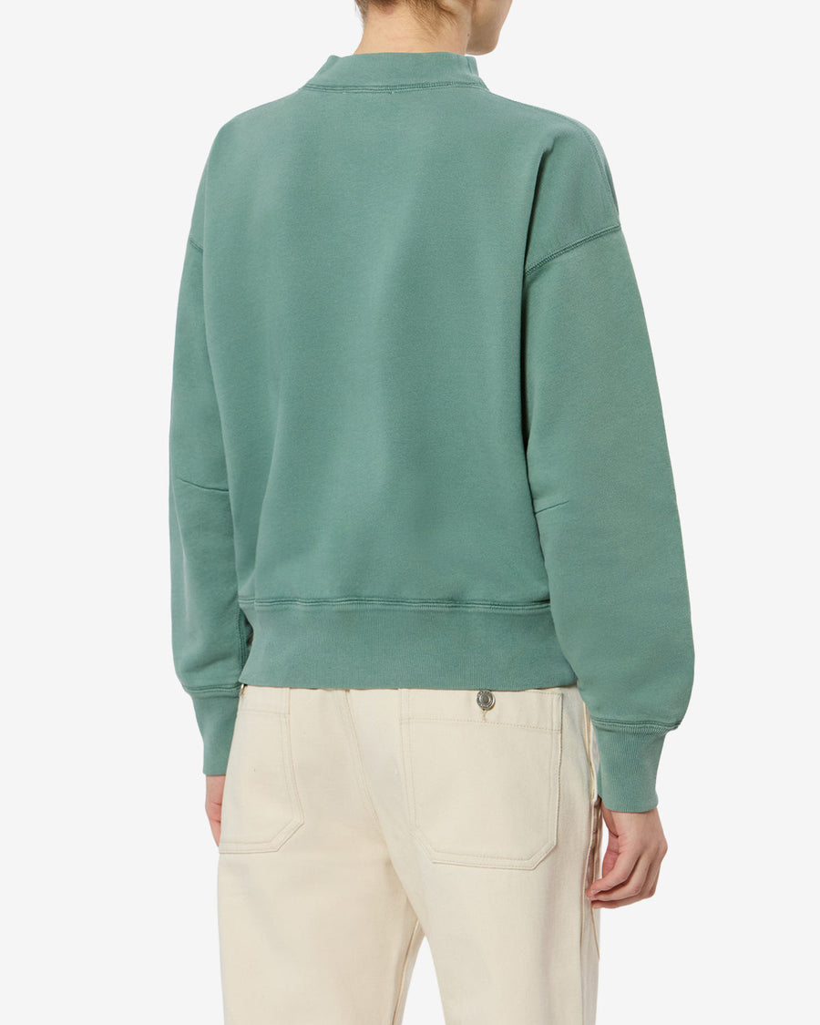 Sweatshirt Moby — Sauge / Ecru, vue 1 ; référence SW0003FAD1M04ESEEC