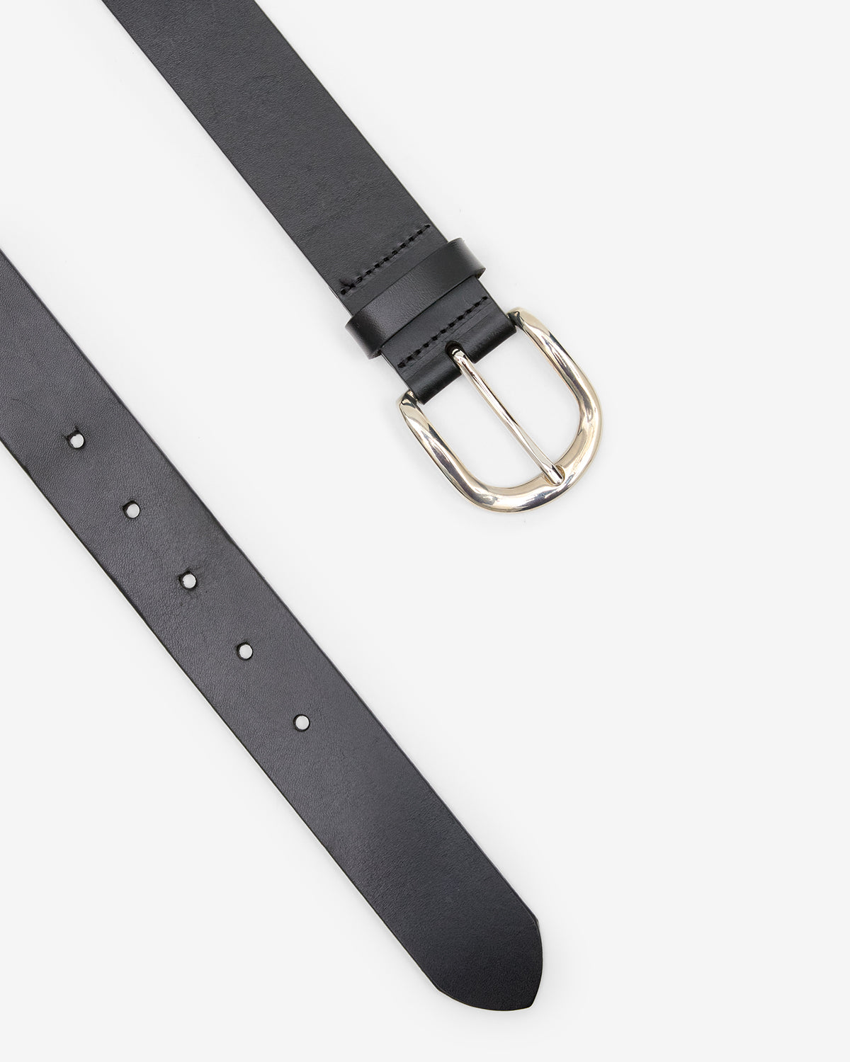 Ceinture Zaph En Cuir — Noir et argenté, vue 3 ; référence CE015CHBA1B01JBKSI