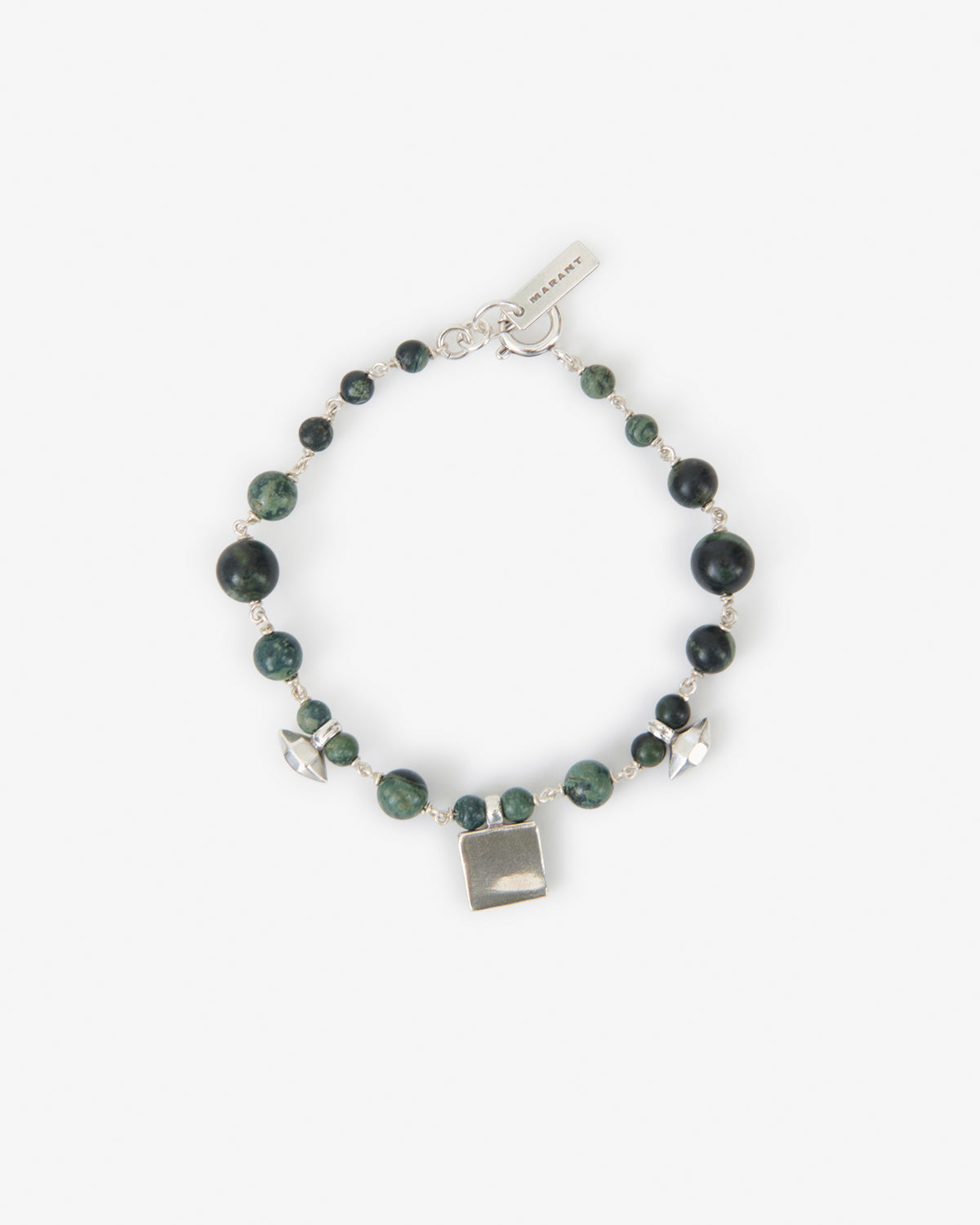 Bracelet Jack — Vert foncé-argenté, vue 1 ; référence BR0206HAC3B03TDGSI