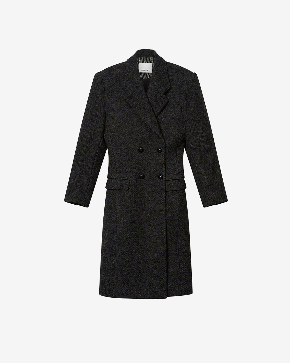 Manteau Erla en laine — Anthracite, vue 3 ; référence MA0597FAD4D04I02AN