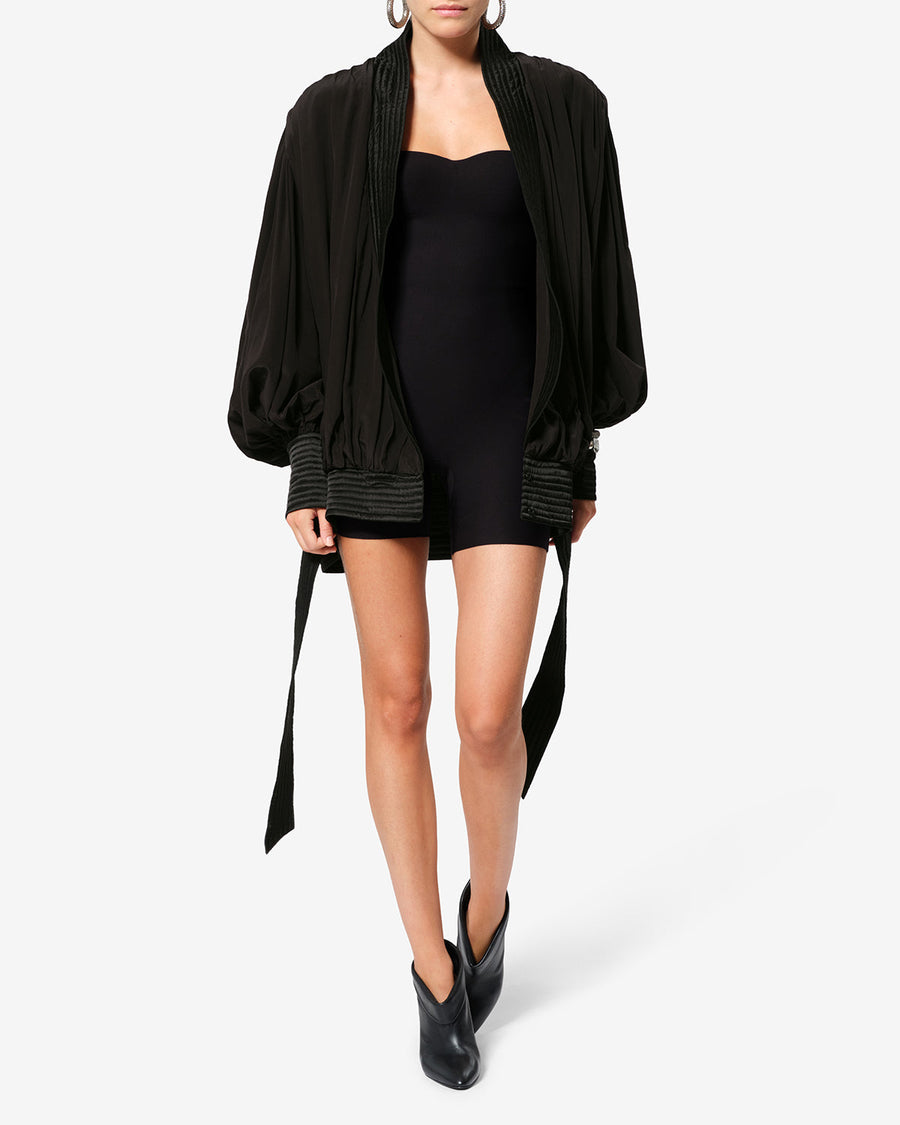 Veste Diljane en soie — Noir, vue 1 ; référence VE0847FBD4J01I01BK