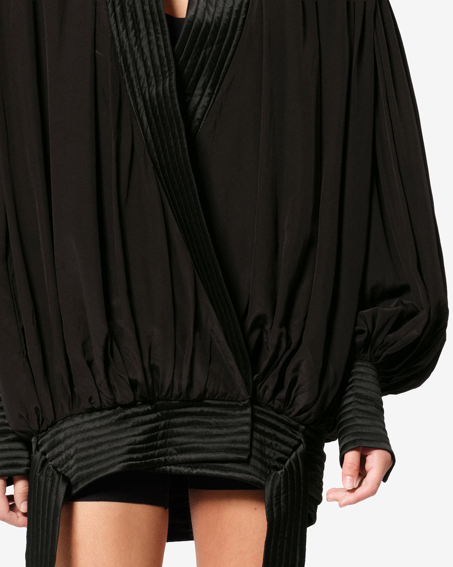 Veste Diljane en soie — Noir, vue 2 ; référence VE0847FBD4J01I01BK