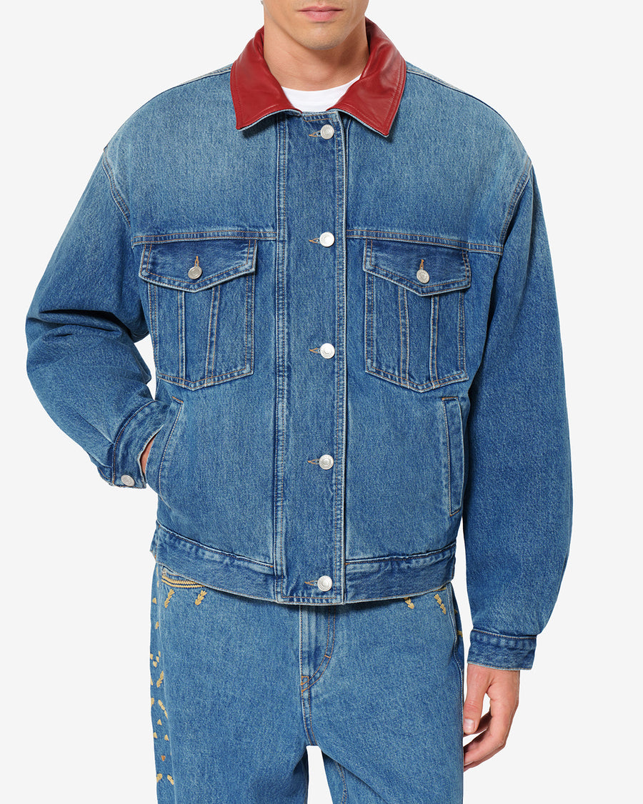 Veste Johan en denim — Bleu, vue 1 ; référence VE0807HAD4H01H30BU