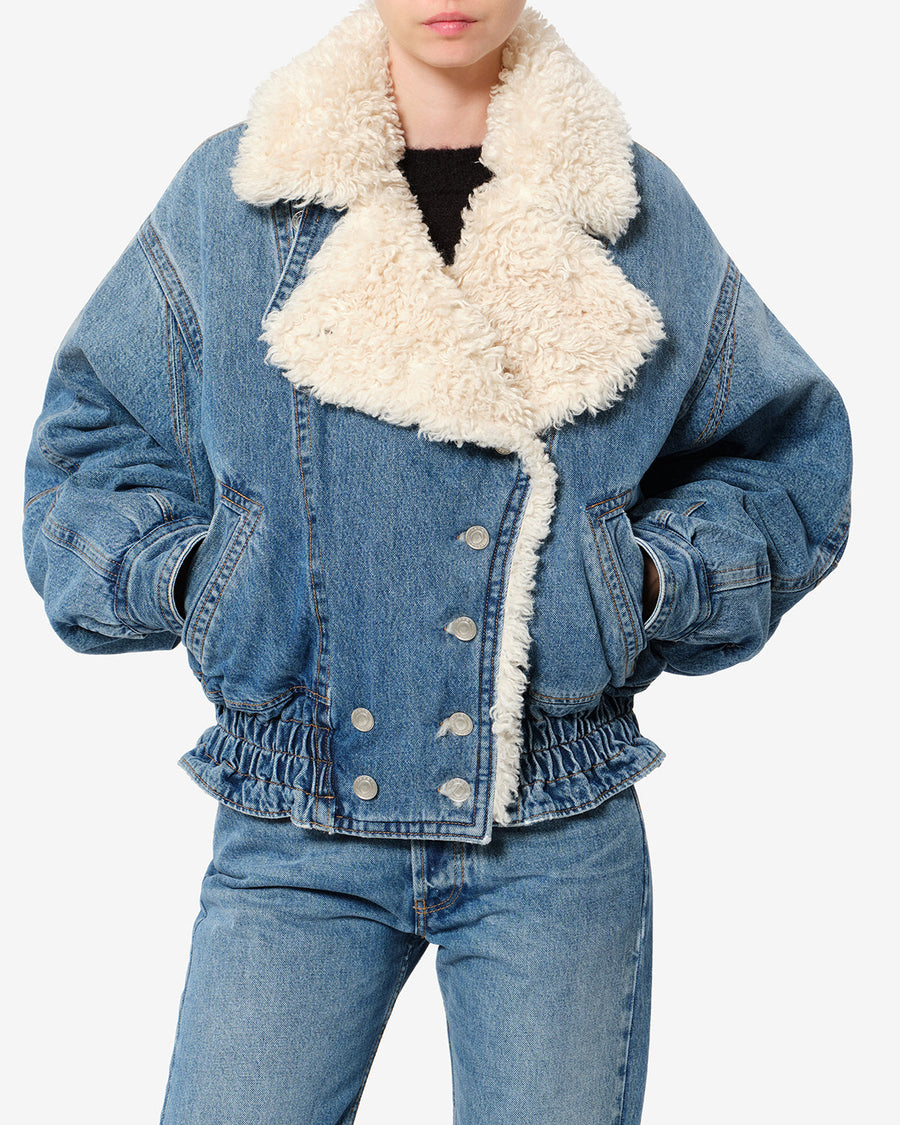 Veste Valineo en denim — Bleu, vue 1 ; référence VE0846FAD4H07I30BU