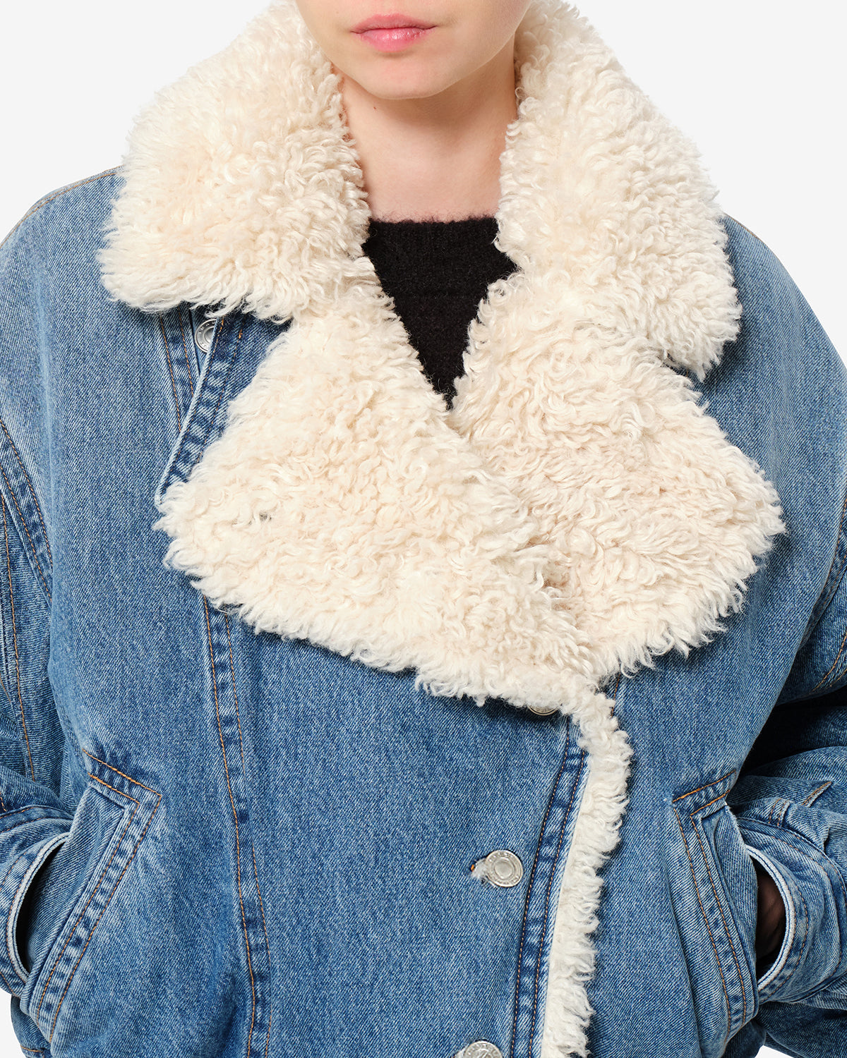 Veste Valineo en denim — Bleu, vue 3 ; référence VE0846FAD4H07I30BU