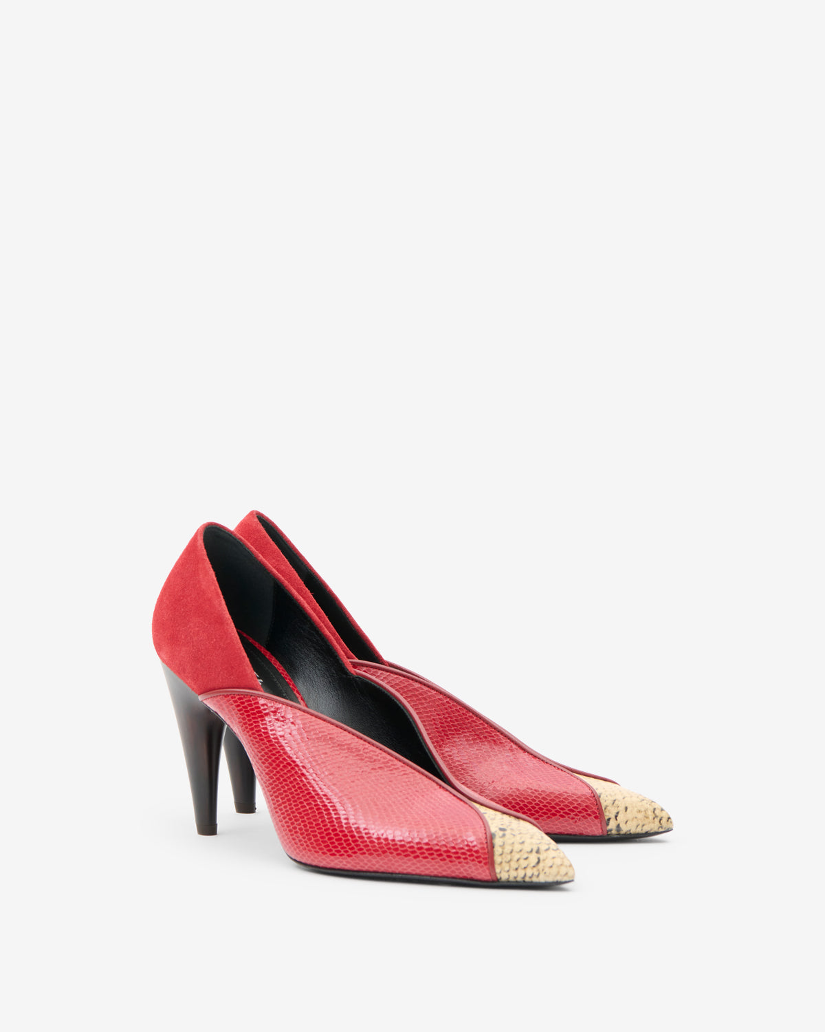 Escarpins Luza — Rouge Scarlet / Sahara, vue 2 ; référence ES0090FAD4A02SSRSA