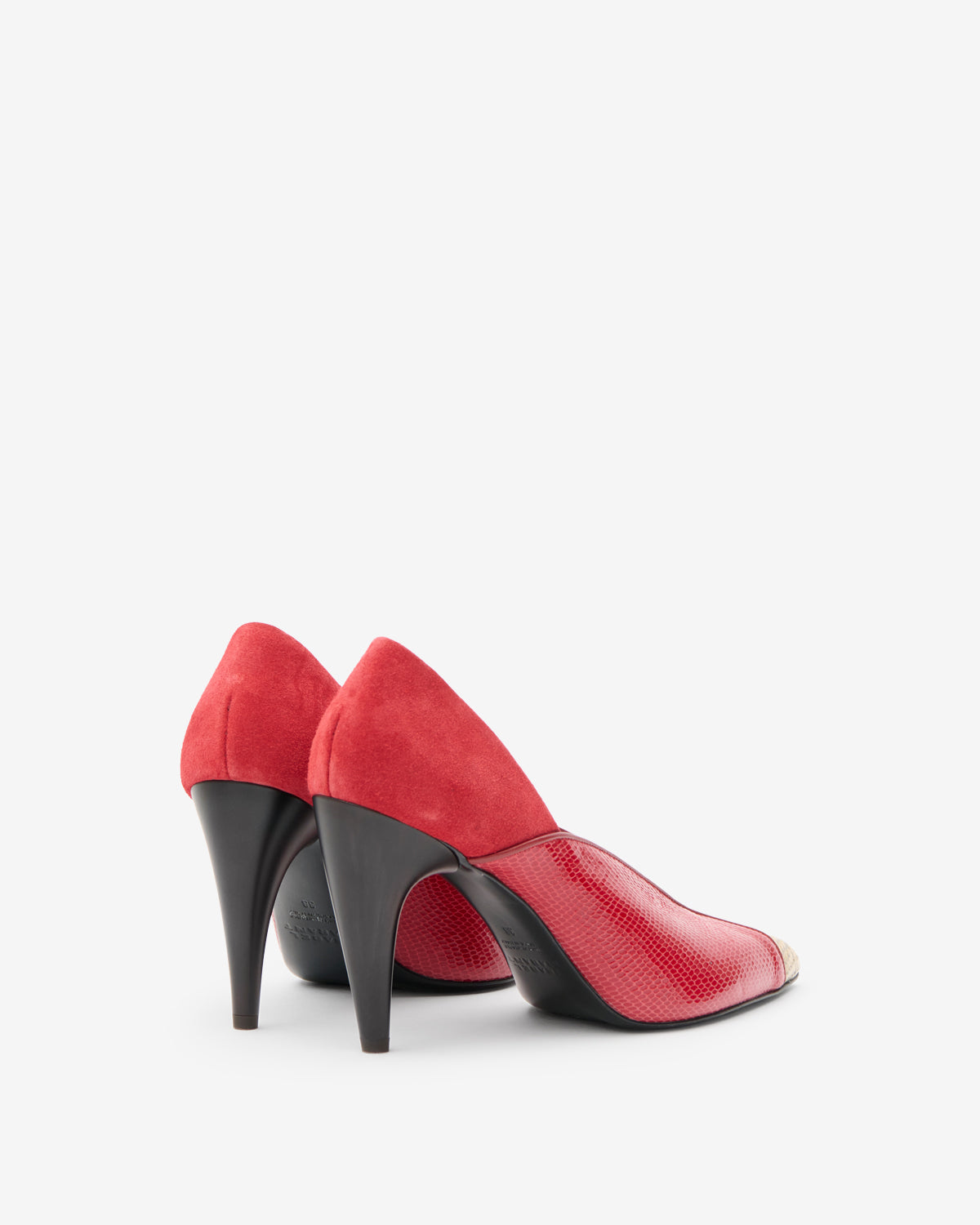 Escarpins Luza — Rouge Scarlet / Sahara, vue 3 ; référence ES0090FAD4A02SSRSA
