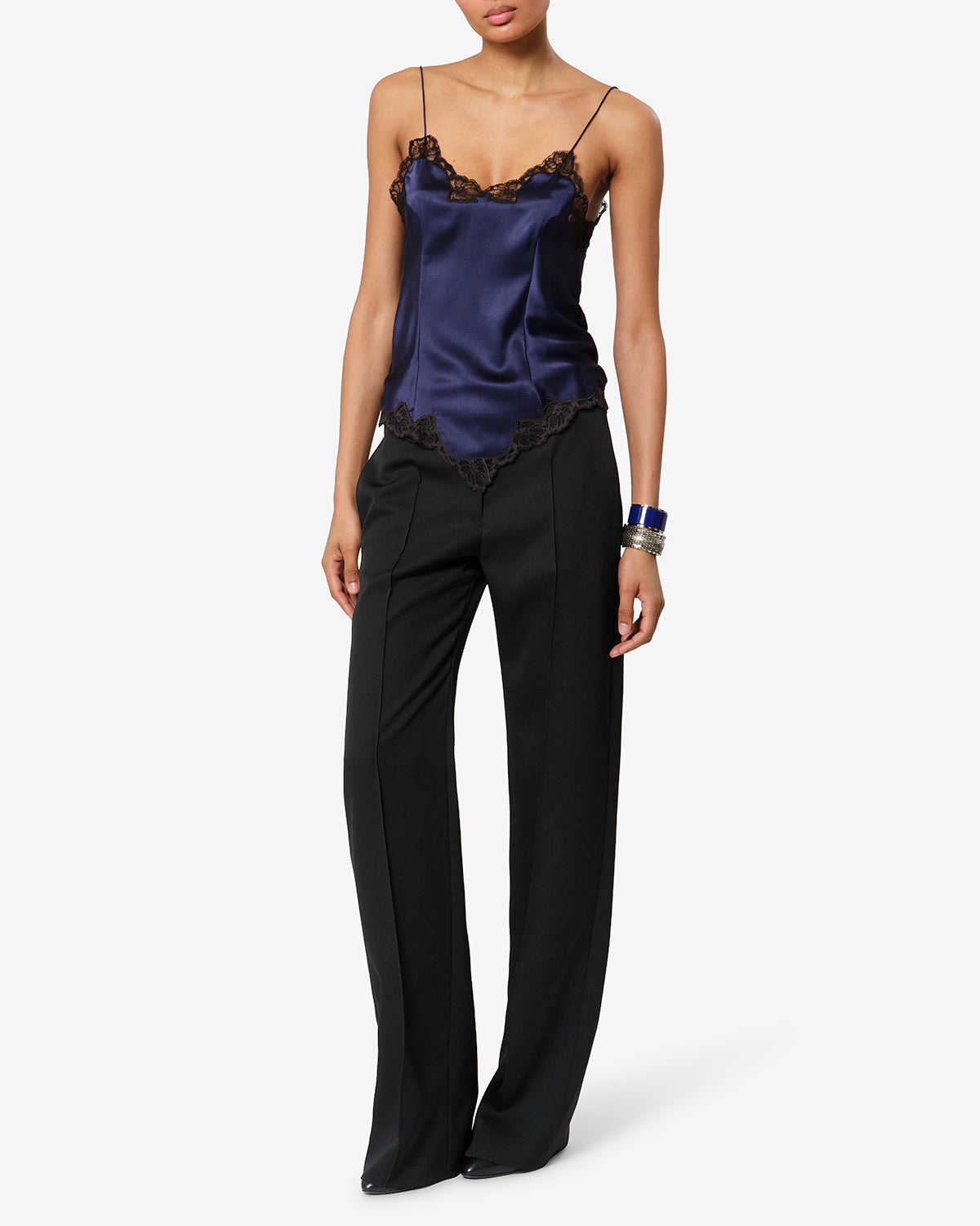 Pantalon Lusia en laine — Noir, vue 2 ; référence PA0814FAD4E02I01BK