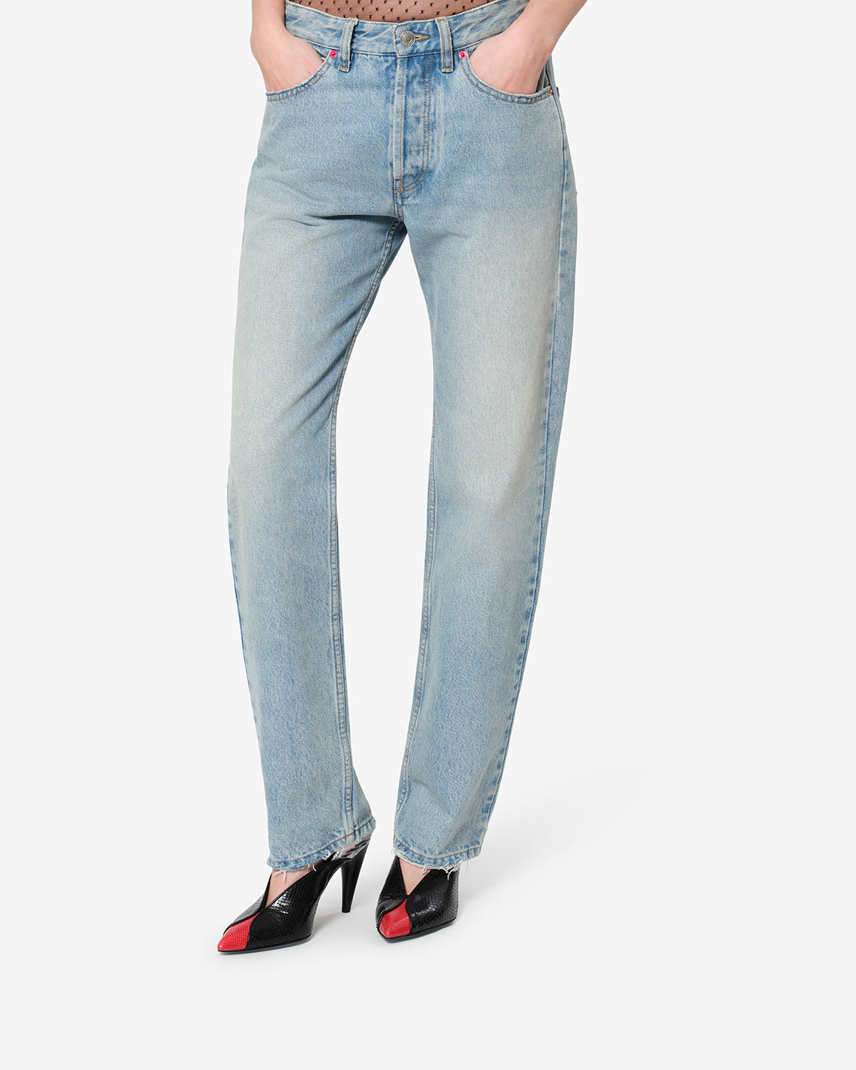 Jean Daya Regular — Bleu vintage, vue 1 ; référence PA0800FAD4H01I30VU