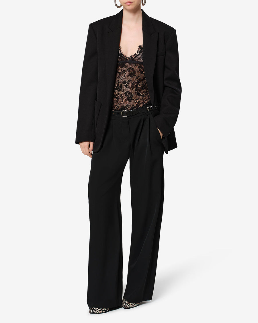 Veste Pomili en laine — Noir, vue 2 ; référence VE0799FAD4F02I01BK