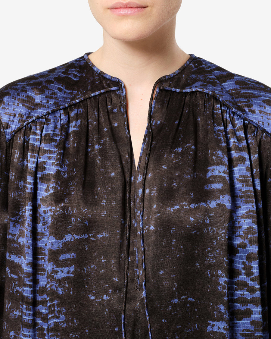 Blouse Laraya en soie — Nuit, vue 2 ; référence HT0990FAD4J12I30MI