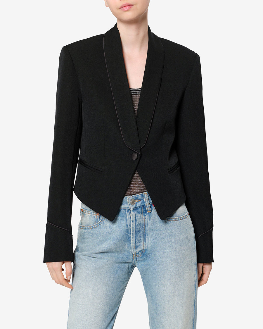 Veste Pialena en laine — Noir, vue 1 ; référence VE0797FAD4E02I01BK