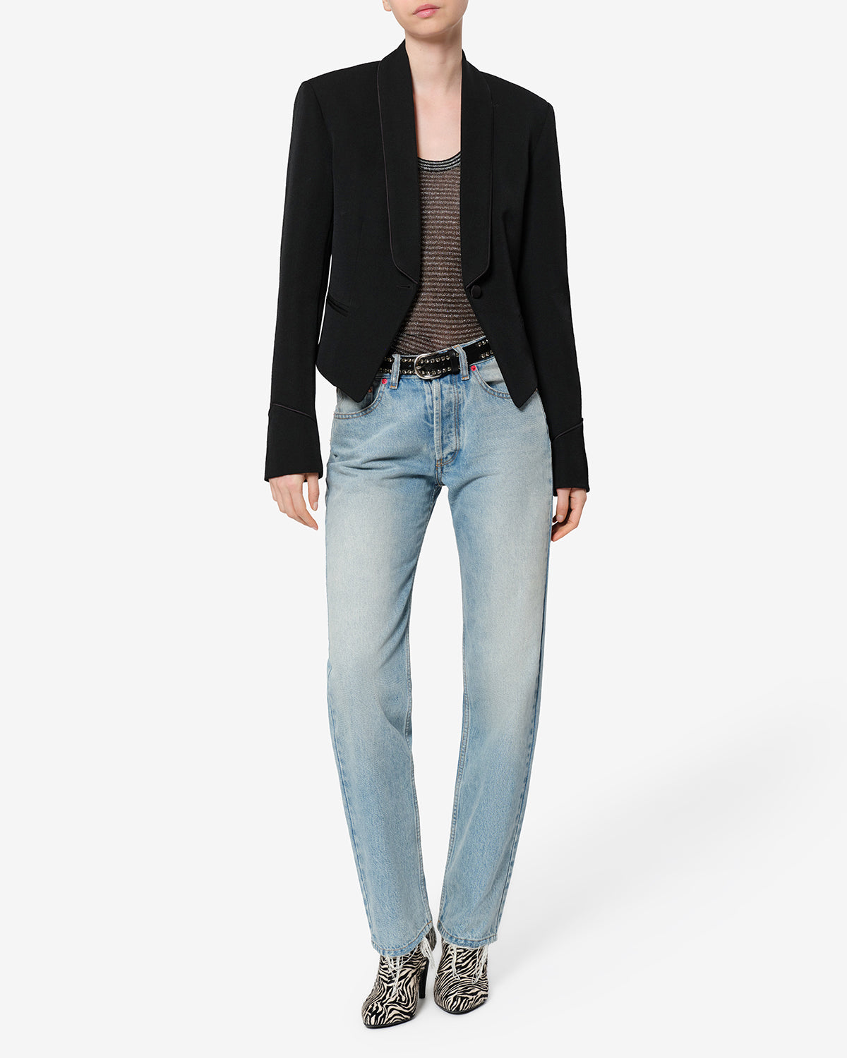 Veste Pialena en laine — Noir, vue 2 ; référence VE0797FAD4E02I01BK