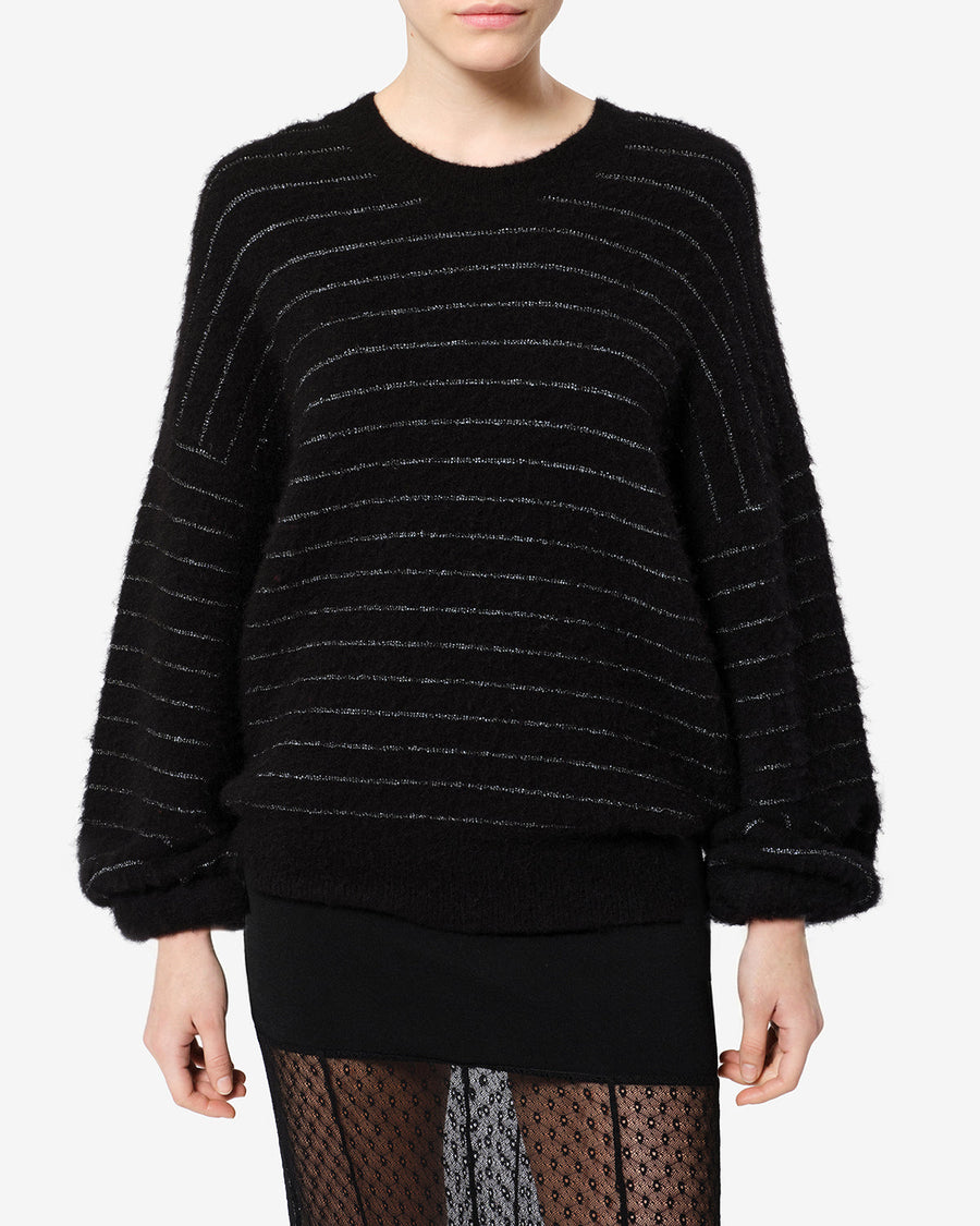 Pull Stacy — Noir et argenté, vue 1 ; référence PU0993FBD4L11IBKSI