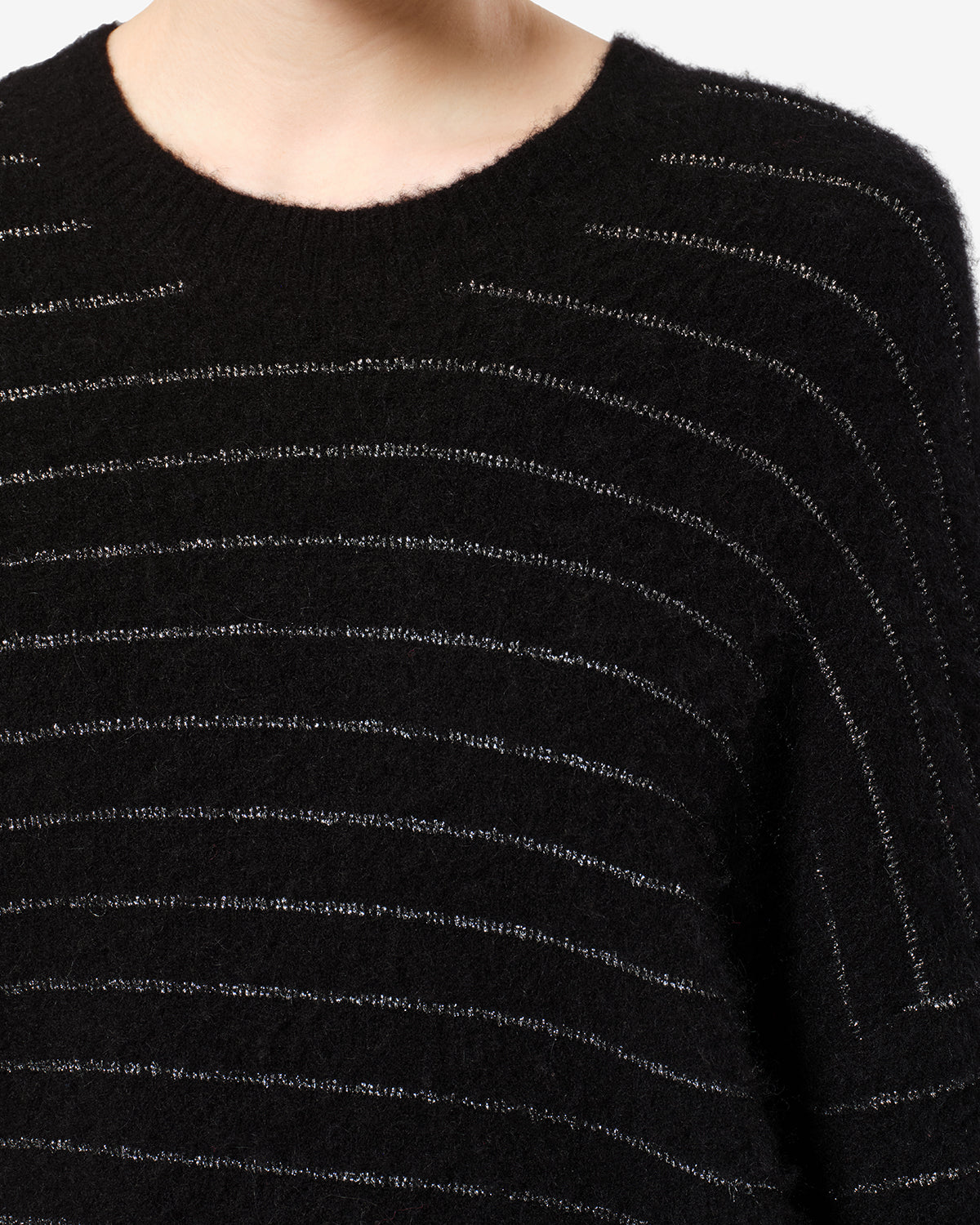 Pull Stacy — Noir et argenté, vue 3 ; référence PU0993FBD4L11IBKSI