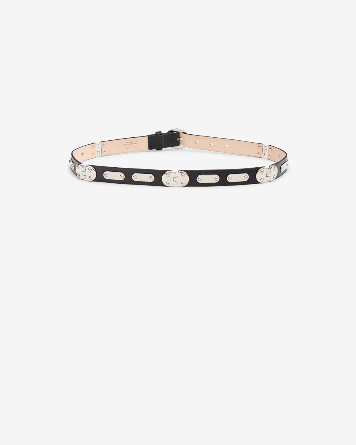 Ceinture Depson en cuir — Noir-palladium, vue 2 ; référence CE471BFAD4A04ABKPA