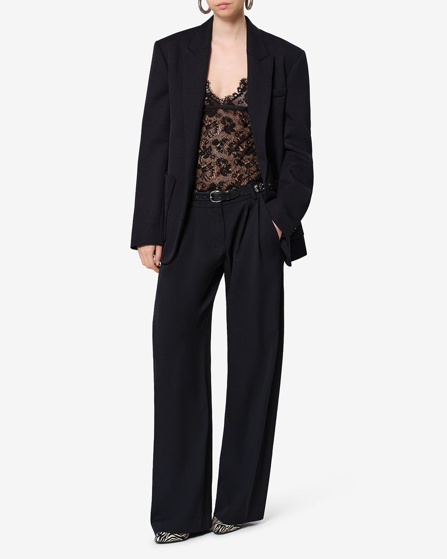 Pantalon Lyda en laine — Noir, vue 2 ; référence PA0803FAD4F01I01BK