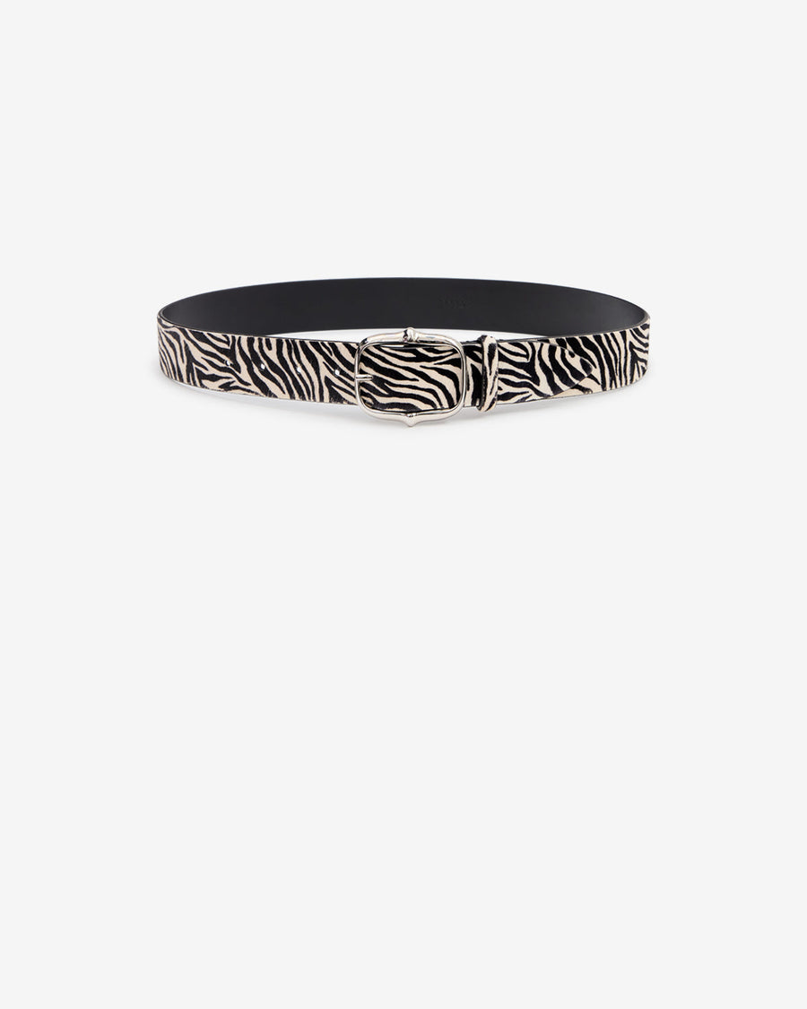 Ceinture Lapae en cuir — Zèbre / Palladium, vue 1 ; référence CE473BFAD4A07AZAPA