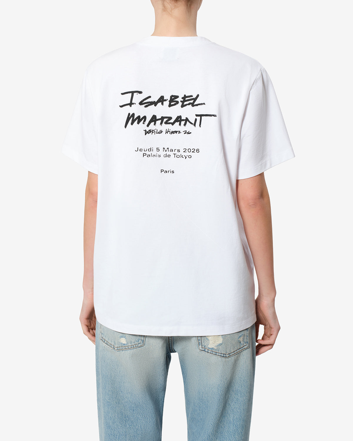 T-shirt Zewel — Blanc, vue 3 ; référence TS0001FAD4N01I20WH