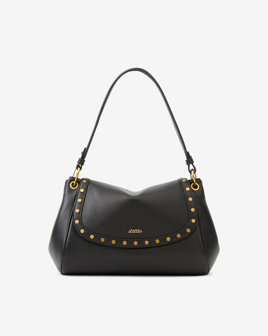 Sac Chany M en cuir velours — Noir, vue 2 ; référence PP0516FAD4C35M01BK