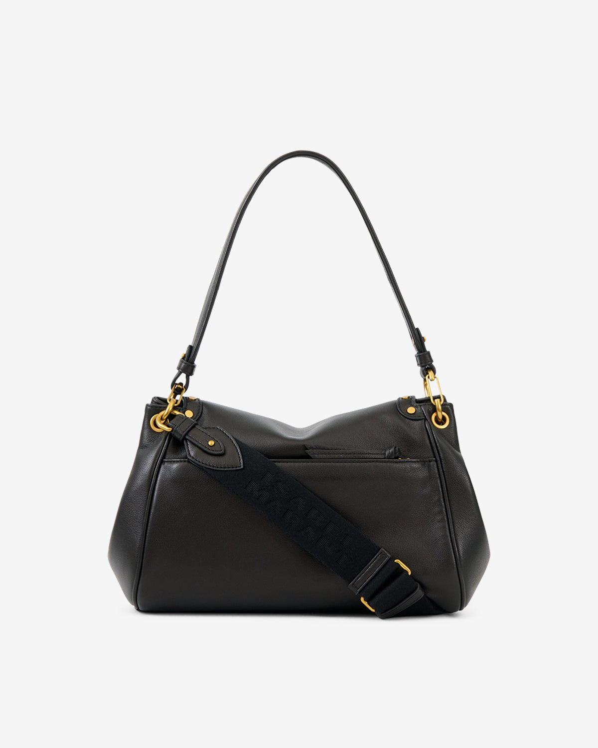 Sac Chany M en cuir velours — Noir, vue 3 ; référence PP0516FAD4C35M01BK