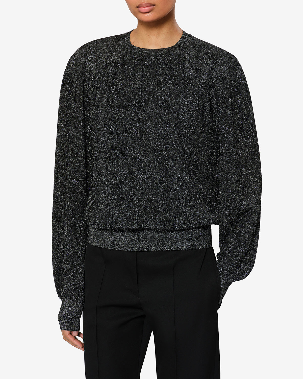 Pull Enza en maille lurex — Noir, vue 1 ; référence PU0981FAD4L05I01BK