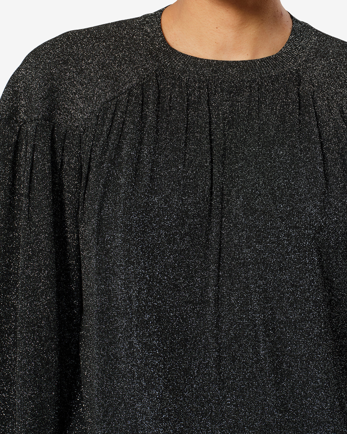 Pull Enza en maille lurex — Noir, vue 3 ; référence PU0981FAD4L05I01BK