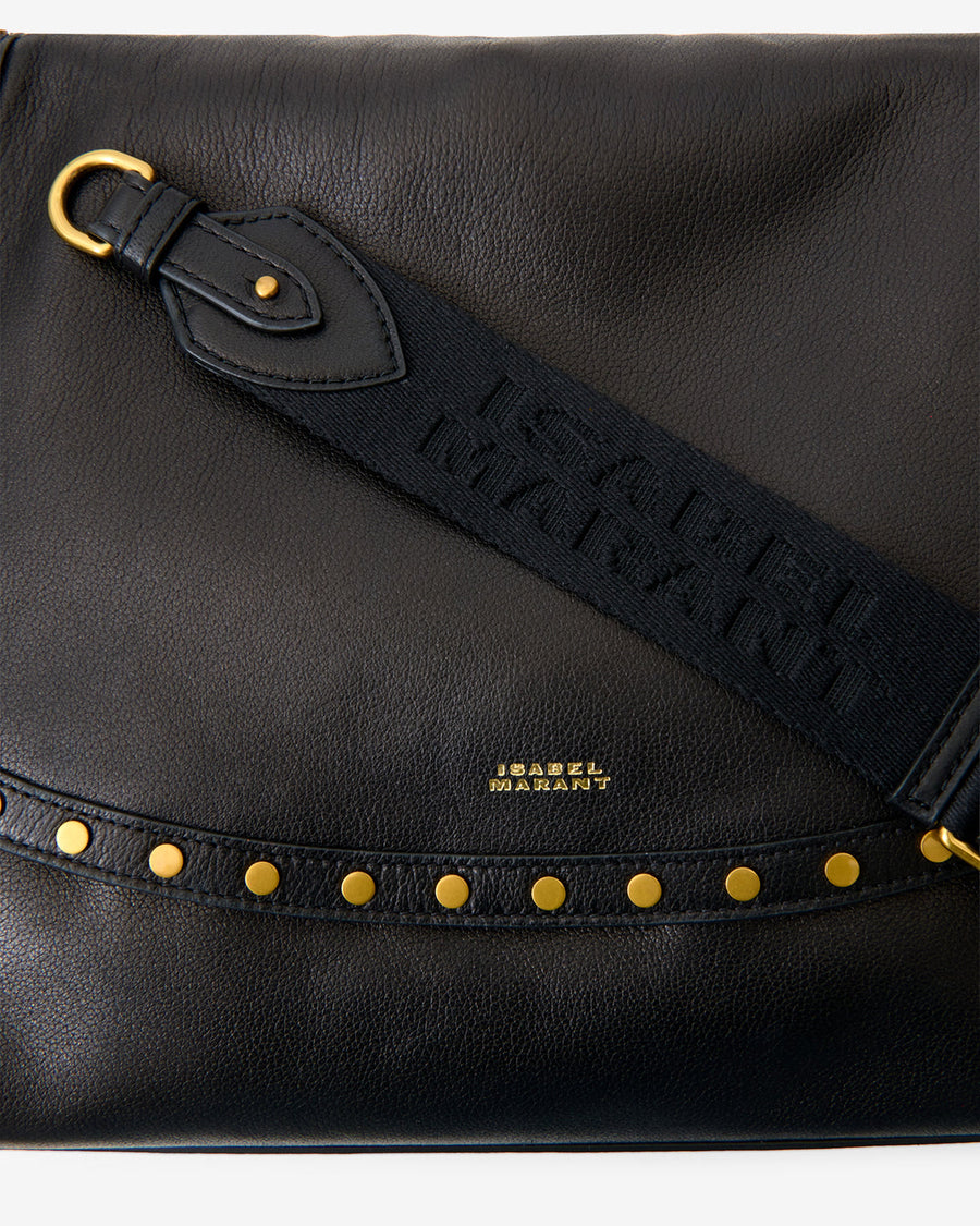 Sac Chany Xl en cuir velours — Noir, vue 1 ; référence PP0517FAD4C35M01BK