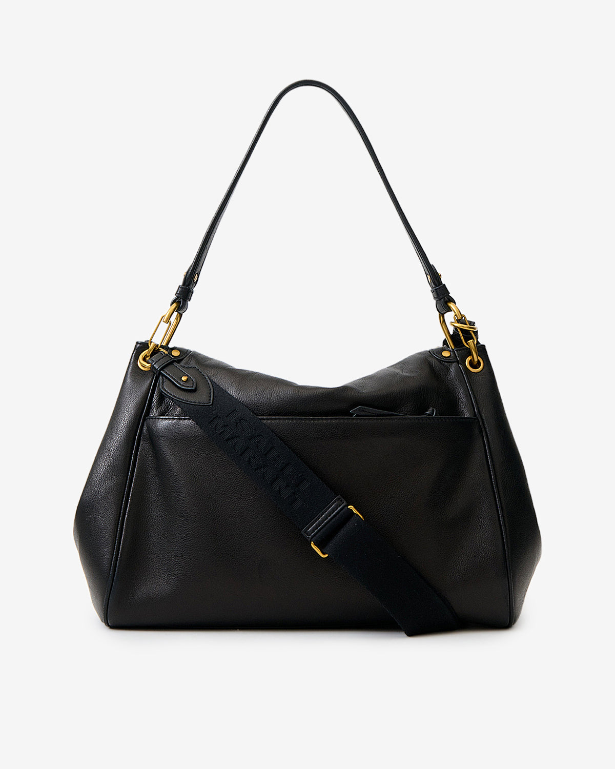 Sac Chany Xl en cuir velours — Noir, vue 3 ; référence PP0517FAD4C35M01BK