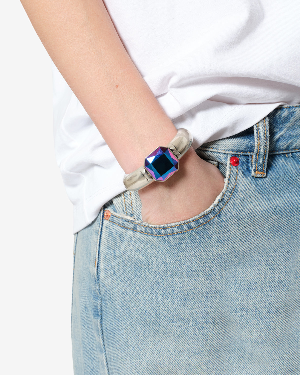 Bracelet Luce — Bleu électrique-argenté, vue 2 ; référence BR0283FAD4B09BEBSI