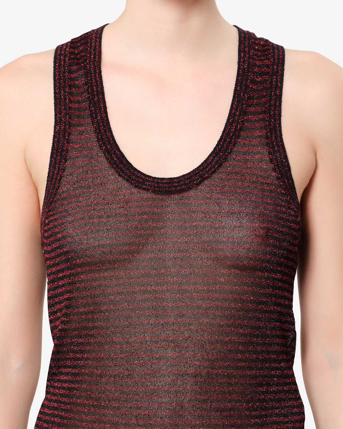 Débardeur Cevara — Noir-rouge, vue 3 ; référence PU0992FAD4L10IBKRD