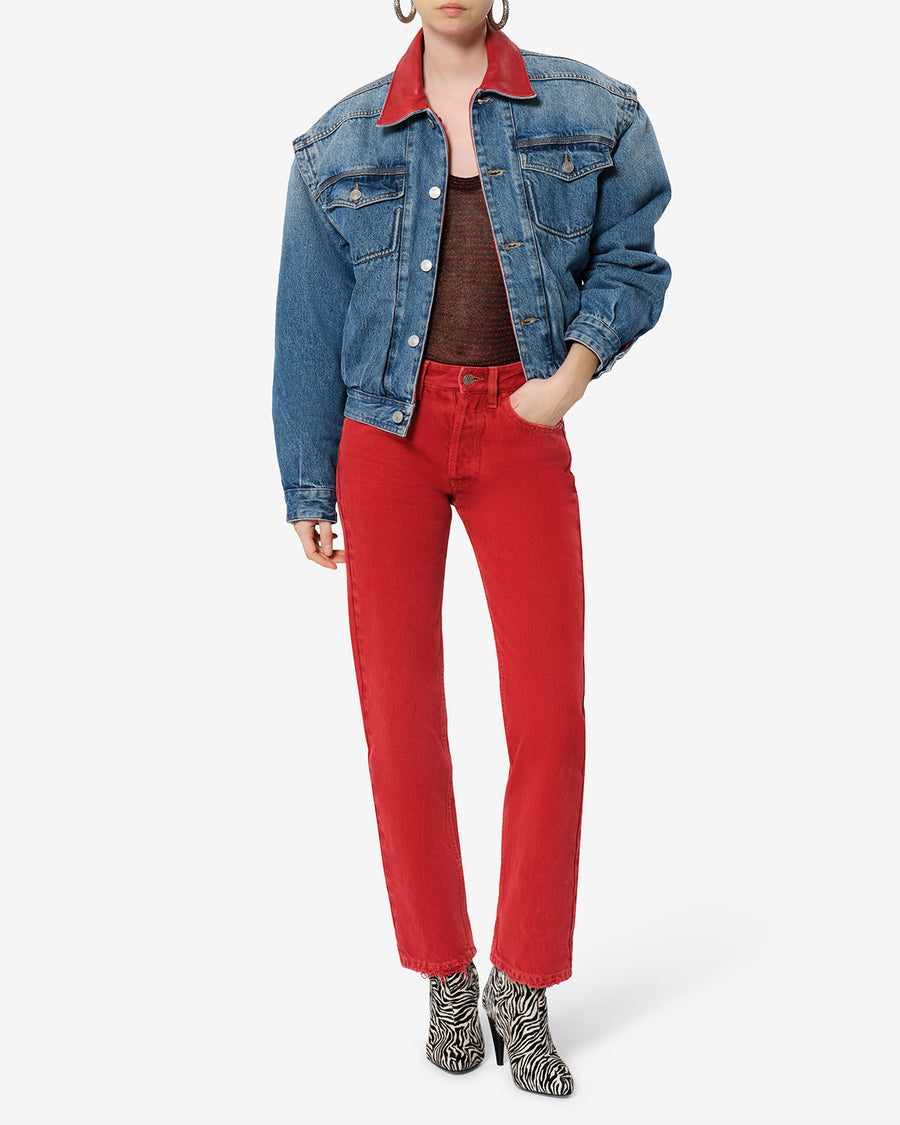 Veste Devyn en denim — Bleu, vue 2 ; référence VE0814FAD4H01I30BU
